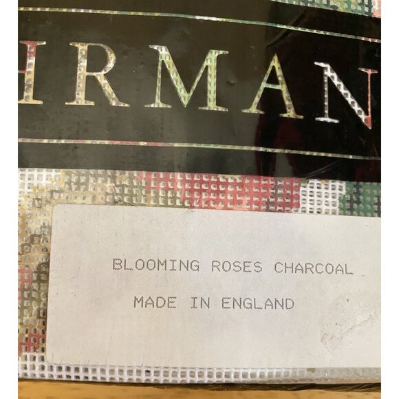 Ehrman Blooming Roses Charcoal Needlepoint Kit Made In England - Picture 2 of 3
